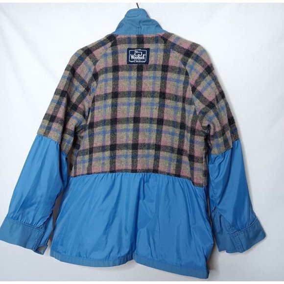 Vtg Woolrich Womens XL Chore Coat Jacket Blue Wool Lined USA Made Workwear READ - Picture 4 of 16